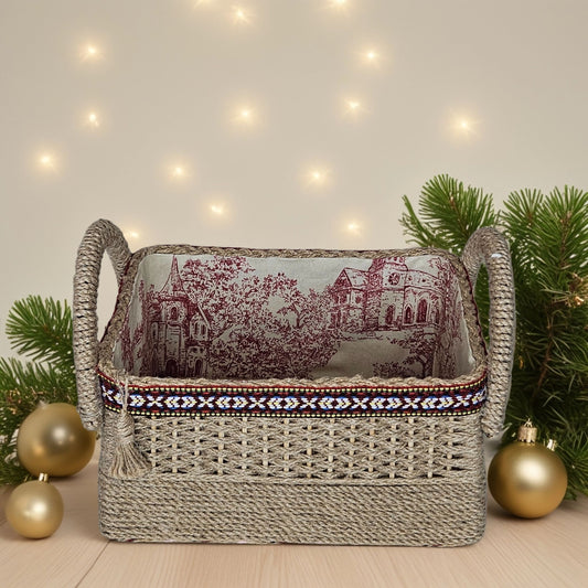 Red Woven Elegance Organizer